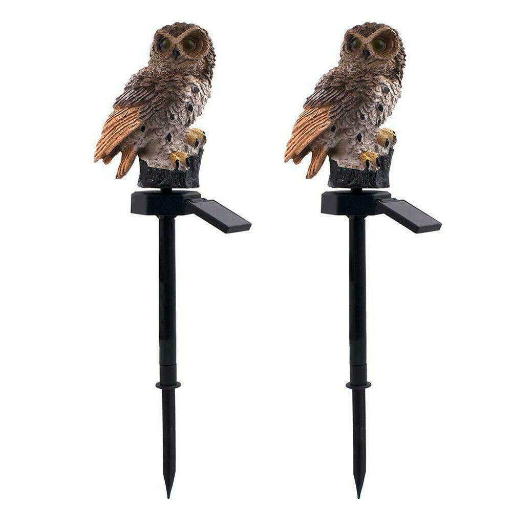 Nueva resina solar Panda LED luz al aire libre impermeable búho tierra lámpara jardín decoración césped noche Luz