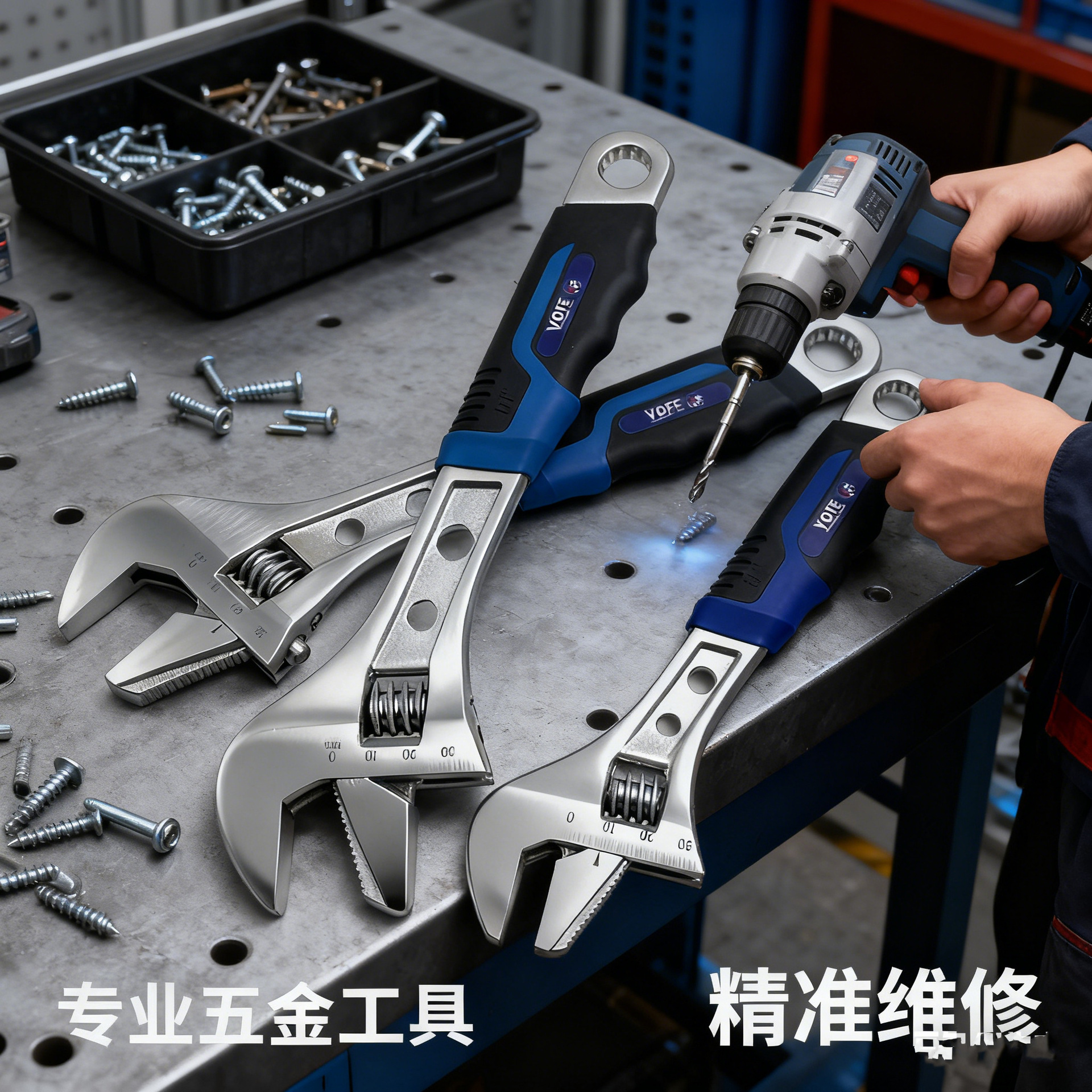 Llave móvil de doble propósito de tubo de Yongfeng nuevo acero de alto carbono 2 en 1 mango multifuncional llave de baño en stock