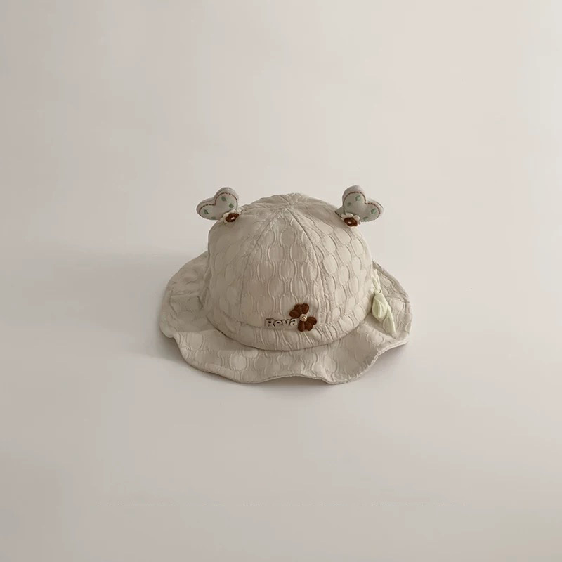 Sombrero de bebé primavera y otoño sombrero de pescador arco princesa sombrero de bebés bebés bebés pequeños meses de edad femenino 2024 nuevo