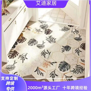 北欧丝圈地垫门口垫家用pvc进门脚垫可裁剪地毯防滑入户门入户垫