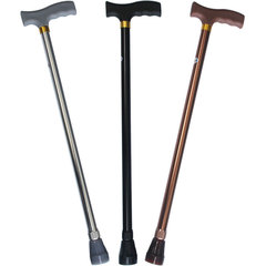 Old Man's Walking Stick Outdoor Home Telescopic Adjustable Aluminum Anti-Slip Thickened 2 Section Multifunctional Walking Cane