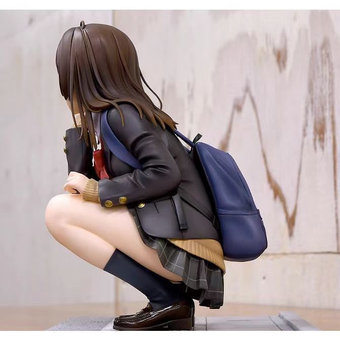 剃って拾う女子高生 荻原沙優 しゃがみ美少女フィギュアモデル シャーシ飾り卸売|undefined