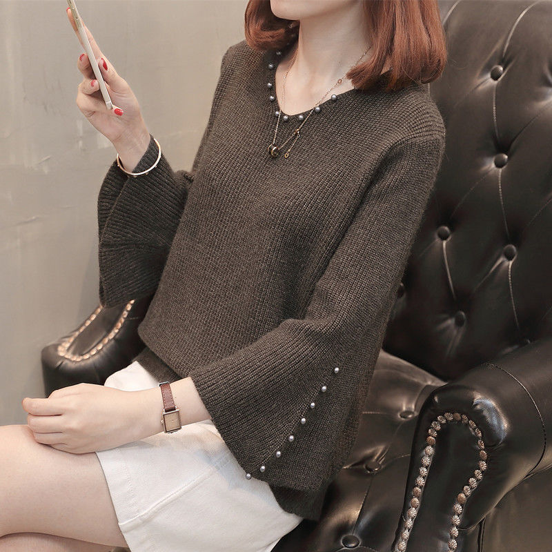 春と秋の新型プルオーバーのセーターの女性はゆったりしています。|undefined