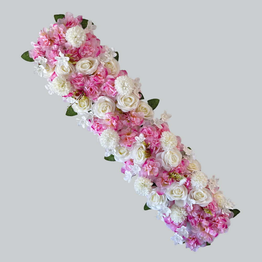 1m hilera de flores artificial hilera de suelo hilera de flores decorativa hilera de flores arco de boda flores decorativas hilera de flores largas hilera de rosas de boda