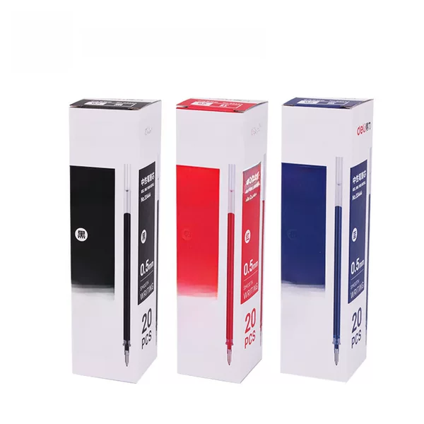 Deli Gel Pen Refill 0.5mm Bullet Black Water Refill Student Sign Pen Refill Water Pen Wholesale