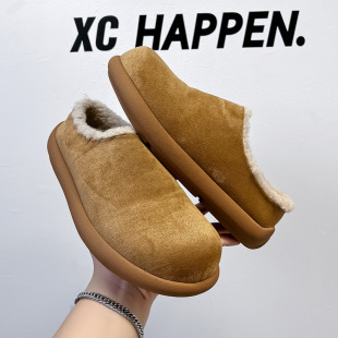 Outdoor Warm Birkenstock Shoes Unisex fleece-lined Lazy Snow Boots Slip-on Flats 24105-A