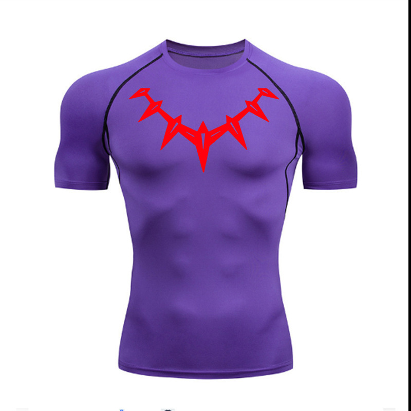 Black panther herr träningströja fitness andas och elastisk_voghion.com