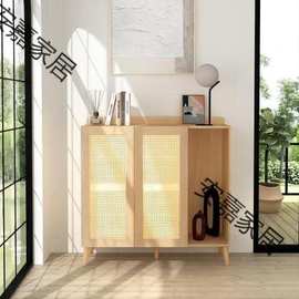 极简约功能储物柜客厅靠墙柜橱柜多功能碗柜置物外贸跨境橱柜境外