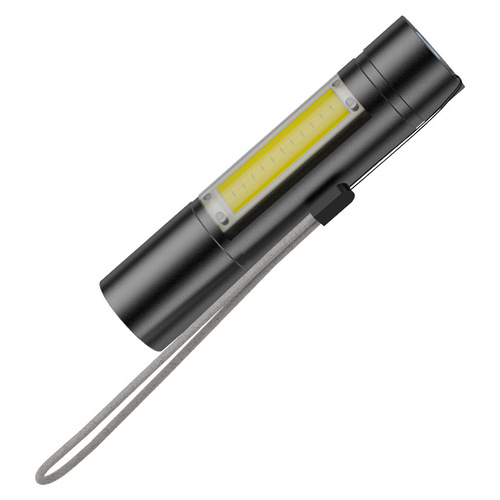 Ruibao  new flashlight mini strong light mini with COB side light USB charging portable outdoor flashlight