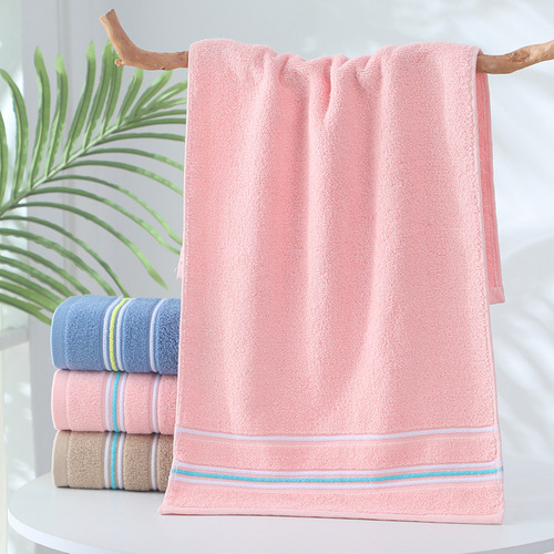 Pure Cotton Towel Manufacturer Wholesale 32-ply 105g Thick Plain Color Soft Absorbent 35*75cm Face Towel Embroidered Logo