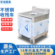 不锈钢收残台收残车垃圾回收车残食台泔水台餐盘收餐车餐具残羹台