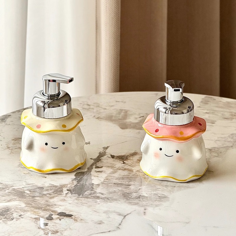 新しいかわいい手指消毒剤泡ボトル浴室のシンククリエイティブプレスボトルシャンプーとシャワー詰め替えボトル|undefined