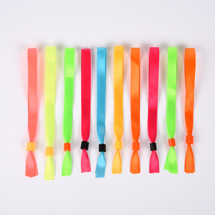 Disposable Woven Label Wristband Party Event Bracelet Amusement Park Disposable Ribbon Buckle