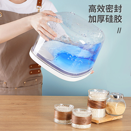 CCKO Rice Bucket Anti-pest Storage Bin Sealed Rice Container Household Large Capacity Rice Bucket Rice Storage Box Flour Bucket
