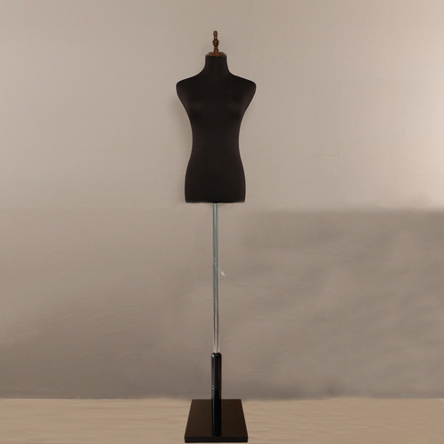 Model props, female black clothing store window display mannequin stand dummy black square base male model