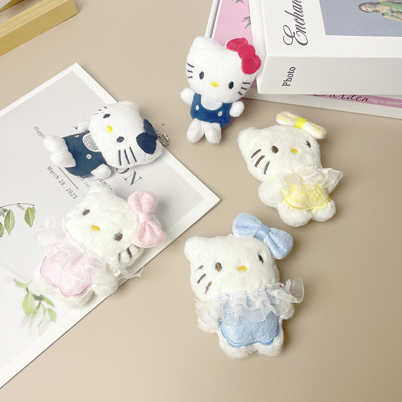 hellokitty小挂件毛绒挂件纱裙kt箱包挂件批发婚庆婚礼抛洒小公仔|undefined