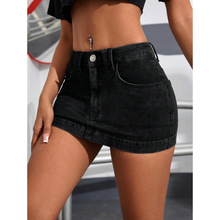 R 27984 Wide Leg Denim Shorts ��������ţ�ж̿�羳��ó��