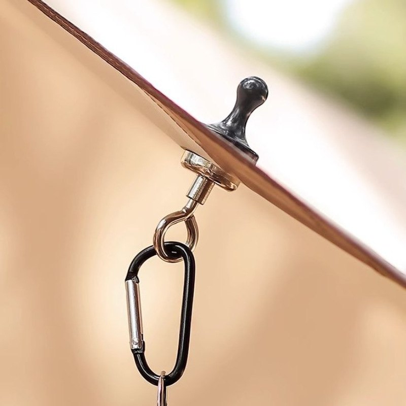 Outdoor Strong Magnetic Suction Cup Hook, Strong Magnetic Attachment Tent Holder, Camping Light, No-Nail Adhesive
