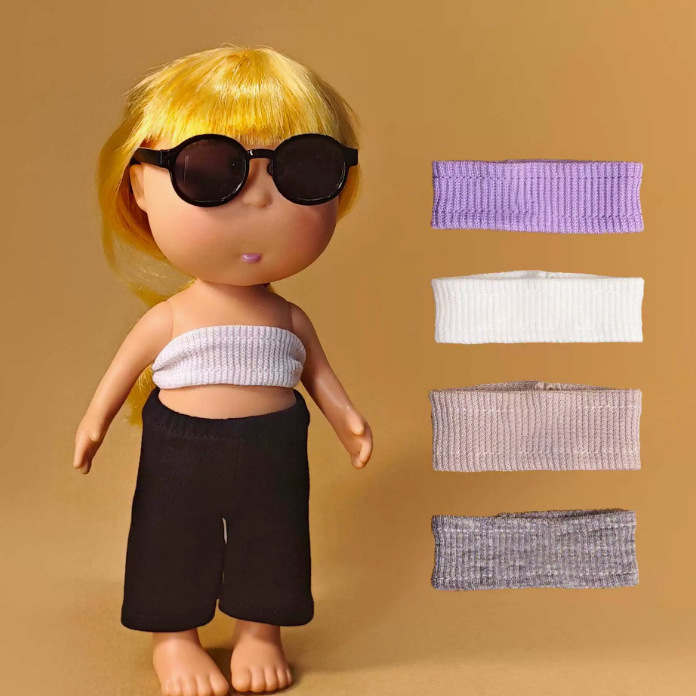 Spanish Potato New Style Mia Vest Set Simple Comfortable Casual Three-Piece Set Doll Accessories Dress-Up Doll Clothes Spanish Potato New Style Mia Vest Set Simple Comfortable Casual Three-Piece Set Doll Accessories Dress-Up Doll Clothes