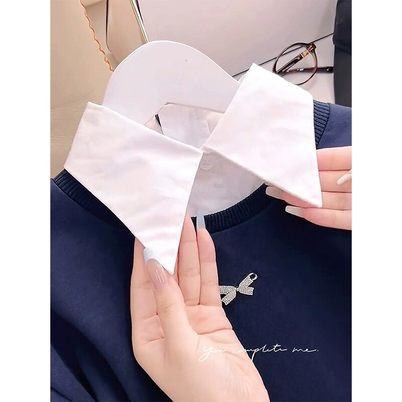 女童时髦卫衣秋装新款儿童设计感上衣韩版女孩假两件衬衫洋气春装|undefined