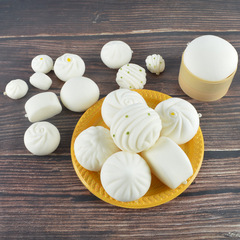 PU slow rebound simulation knife cut steamed buns, custard buns, rolls, toy keychains, backpack accessories, fake steamed bun models