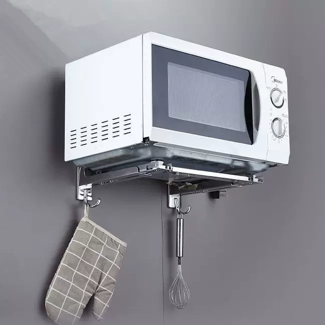 Стальная нержавеющая сталь микроволновая печь полки телескопические кухонные полки настенный шкаф духовки настройка полка доступна