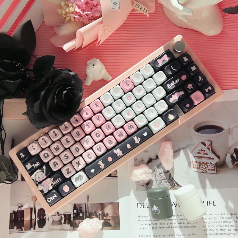 Maid cat MOA height keycap mechanical keyboard customized personalized keycap sublimation PBT connection customization