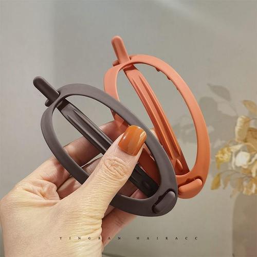 Large resin oval frosted one-word clip women's hairpin versatile headwear twist clip duckbill clip clip hair accessories