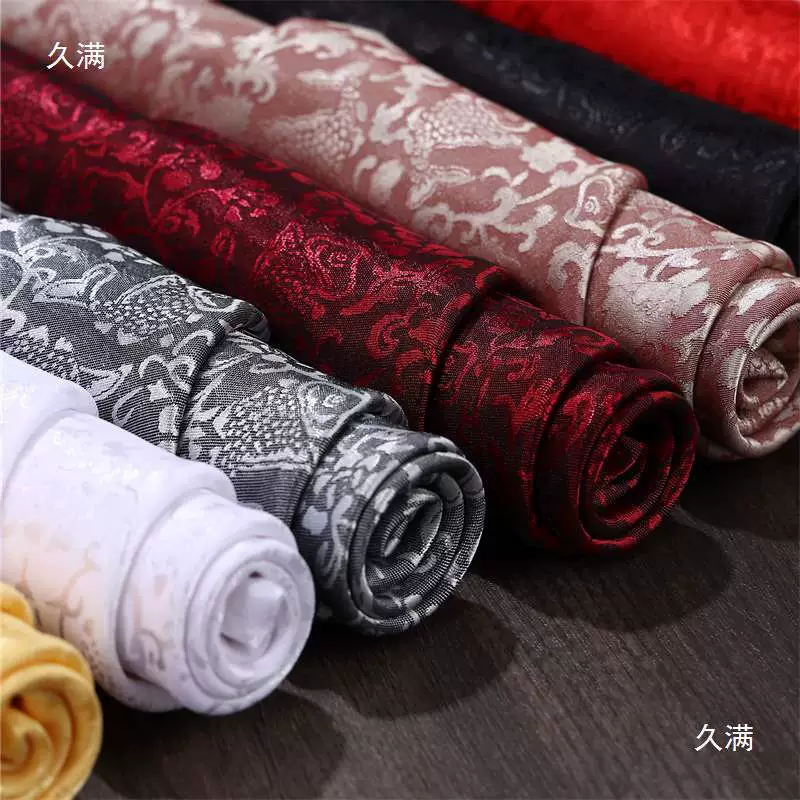Ткань жаккардовый шёлк атлас с рисунком рыбьего pattern китайский древний костюм хан тан костюм лошадинное лицо юбка атлас этнический стиль одежда ткань