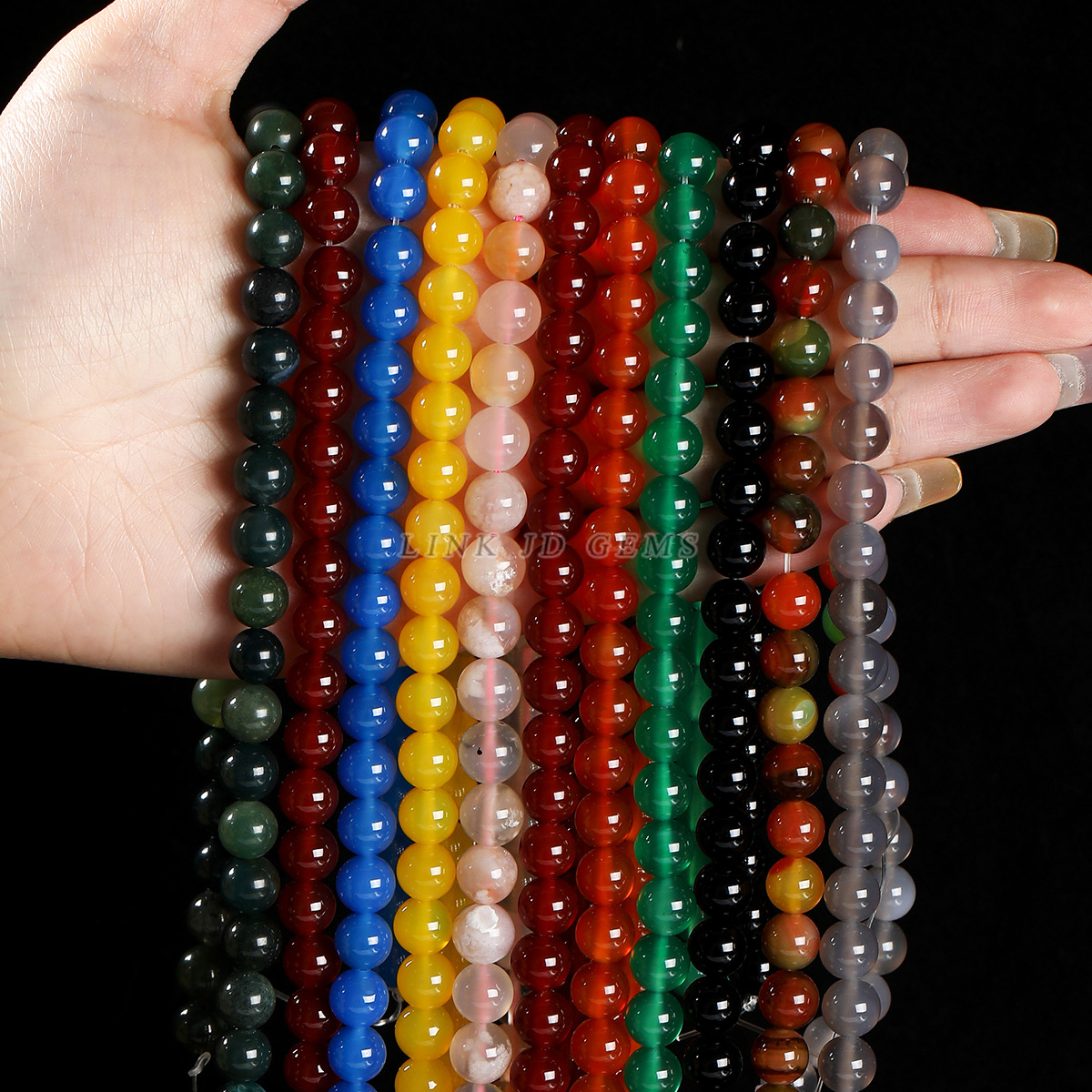 Cordón de cristal ágata rojo natural ágata a granel conjunto de joyería DIY accesorios accesorios semiacabados cuentas al por mayor image 5