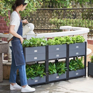 种菜盆种植箱大花盆户外庭院阳台种绿植神器楼顶家庭塑料随意拼接