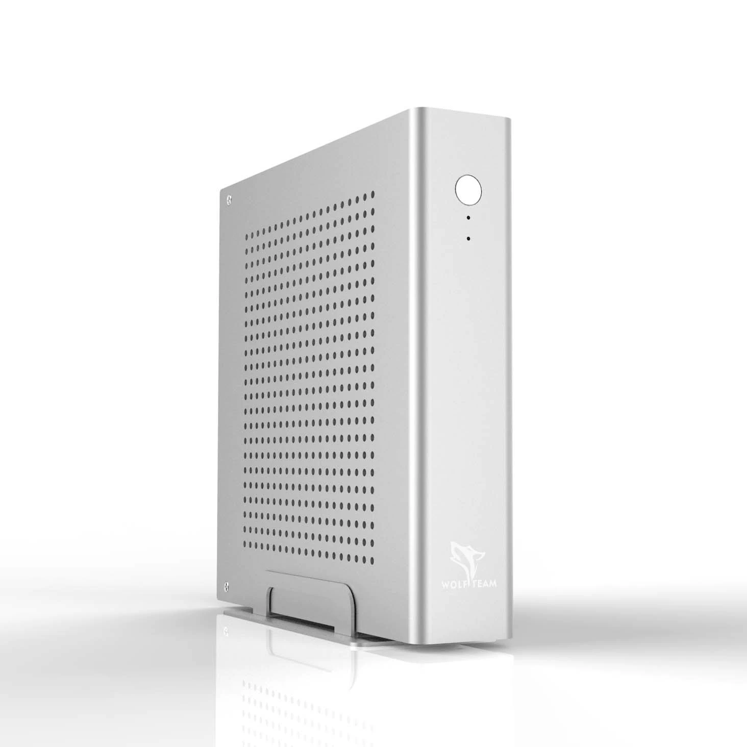 Мини-совершенно алюминиевый маленький корпус, материнская плата ITX, поддерживает партию полуполноплата, материнская плата 17X17, источник питания постоянного тока