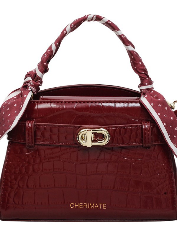 Bolso de mano de diseño de nicho para mujeres 2026 nuevo patrón de textura de cocodrilo bolso cuadrado alto lujo ligero de hombro mochila