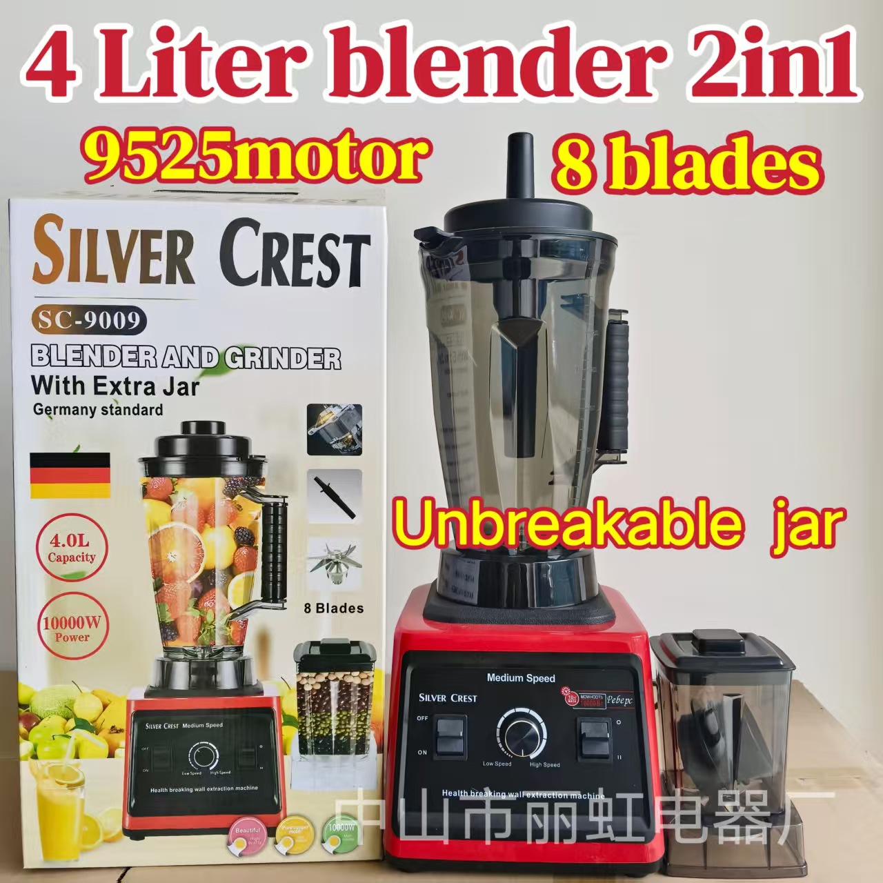 Blender 10000W4L Large Capacity Wall Breaking Machine Multi-Function Grinding Food Supplement Cooking Machine Blender Juicer