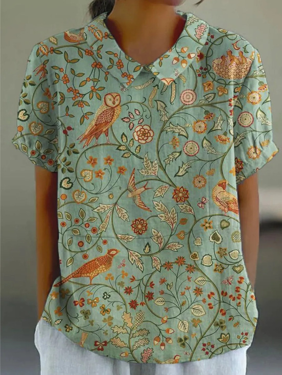 Fuente de fábrica de comercio exterior estación independiente de burbujas de verano monzón camisa de manga corta camisa de flores