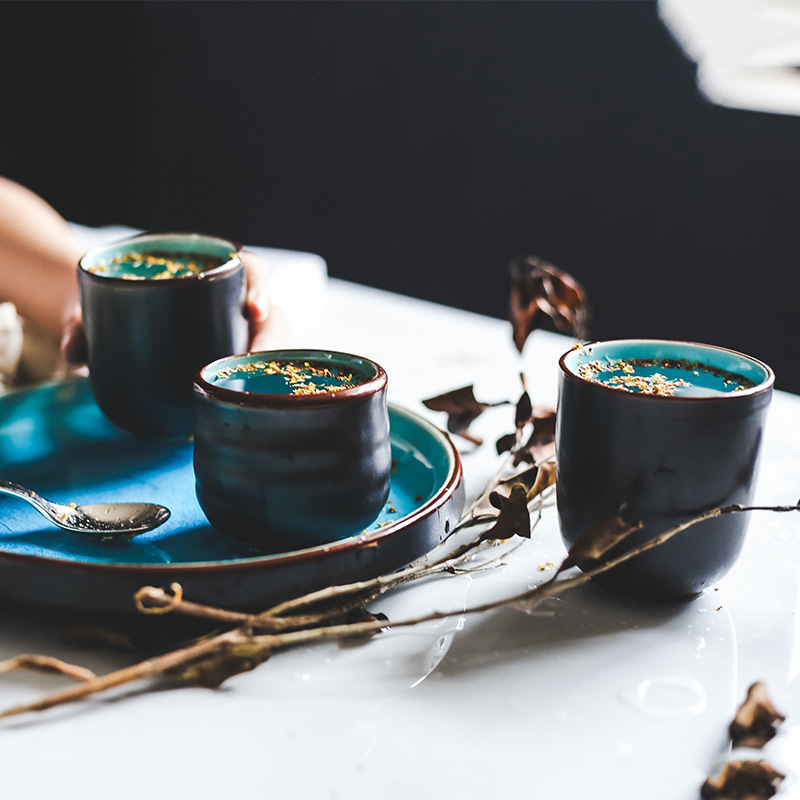 Grieta de hielo Taza japonesa de cerámica transfronteriza creativa de cerámica taza de agua taza de té taza de café té de flores Taza de cerámica