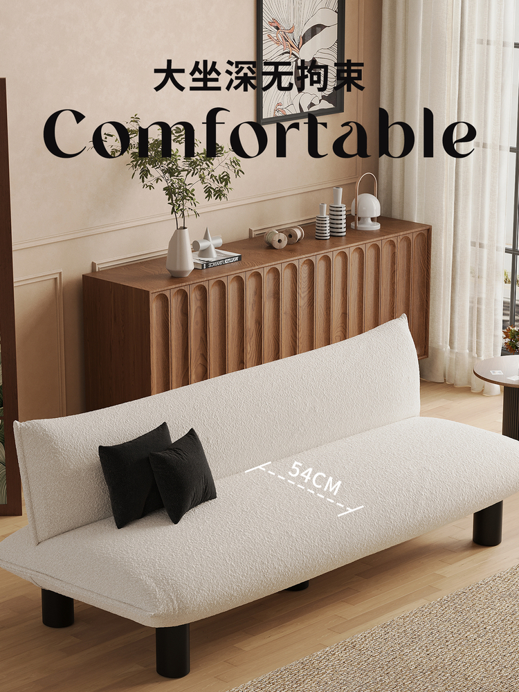 ✅ Minimalist Clothing Store Lounge Area Sofa, Small Apartment Living Room Bedroom Double Fabric Sofa, Shop Reception Small Sofa