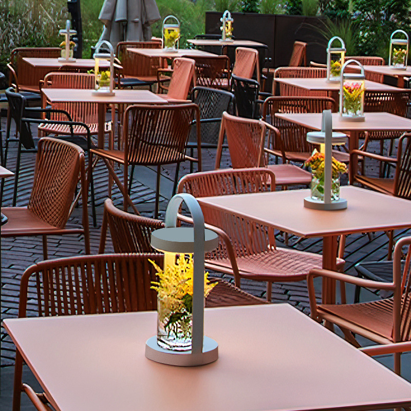 Solar outdoor lamp waterproof portable lamp outdoor Villa Garden floor lamp balcony atmosphere lamp rechargeable table lamp