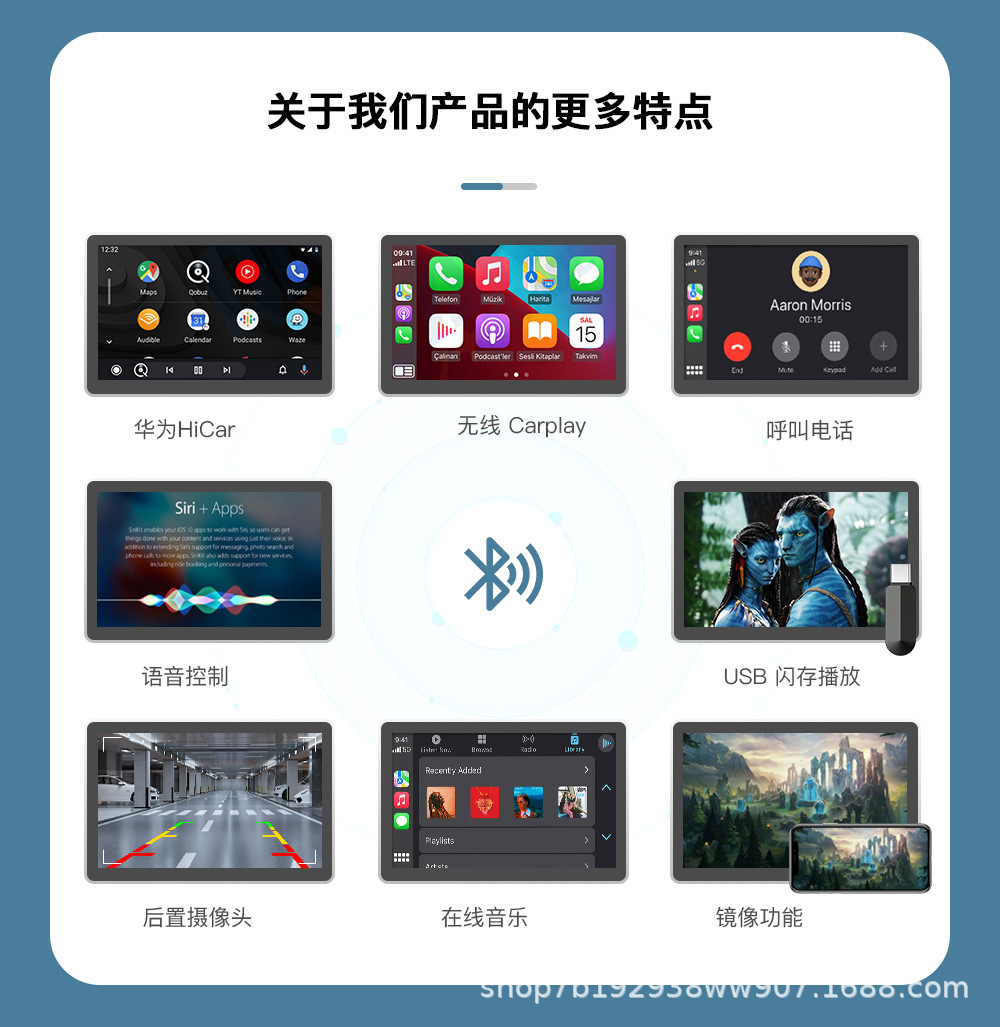 Suitable for Toyota Highlander Rav4 Land Cruiser Wireless Carplay/Android Auto Navigation Module