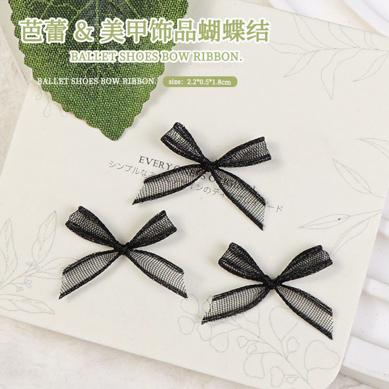 Accesorios de arco de uñas pieza de uñas accesorios de arco DIY tela de encaje mariposa decoraciones de uñas