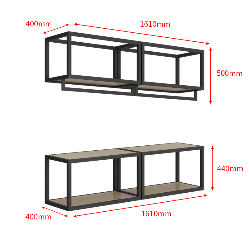 Estante de hierro montado en la pared estante de múltiples capas estante de exhibición de lujo ligero sala de exposiciones producto muestra de tela tienda de textiles para el hogar estante de exhibición