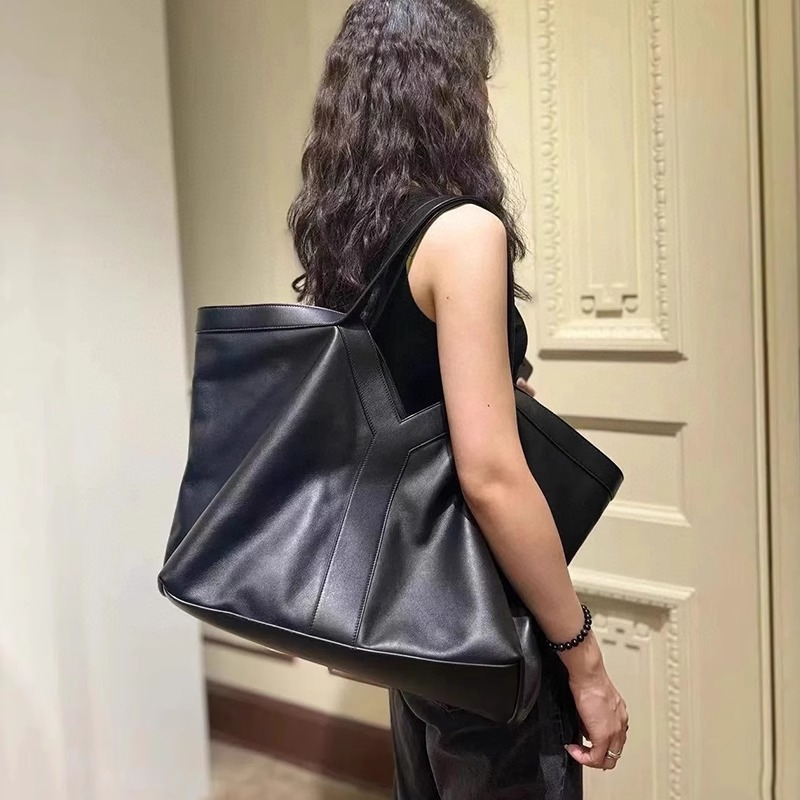 高バージョン Yangshulin Y Cabas トートバッグ リラックスした本革大型バッグ クロスボーダー 大容量 ショルダー ハンドバッグ|undefined