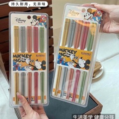 迪五彩士尼光板合金箸キッチン高級耐久性かわいい防かび滑り止め家庭用高颜値精致