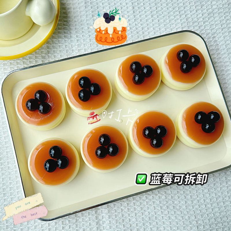 模擬食品玩具ブルーベリースフレープニッピング2色キャラメルプリンクリームケーキ高価値スローリバウンドおもちゃ|undefined