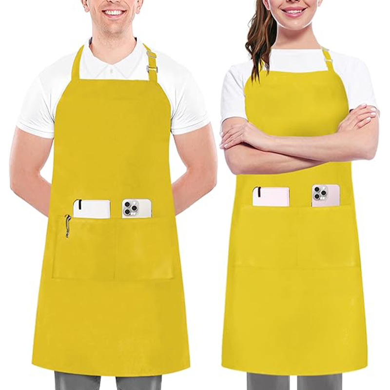 Nuevo delantal transfronterizo personalizado logotipo restaurante café ropa de trabajo limpia delantal de poliéster anti-contaminación al por mayor