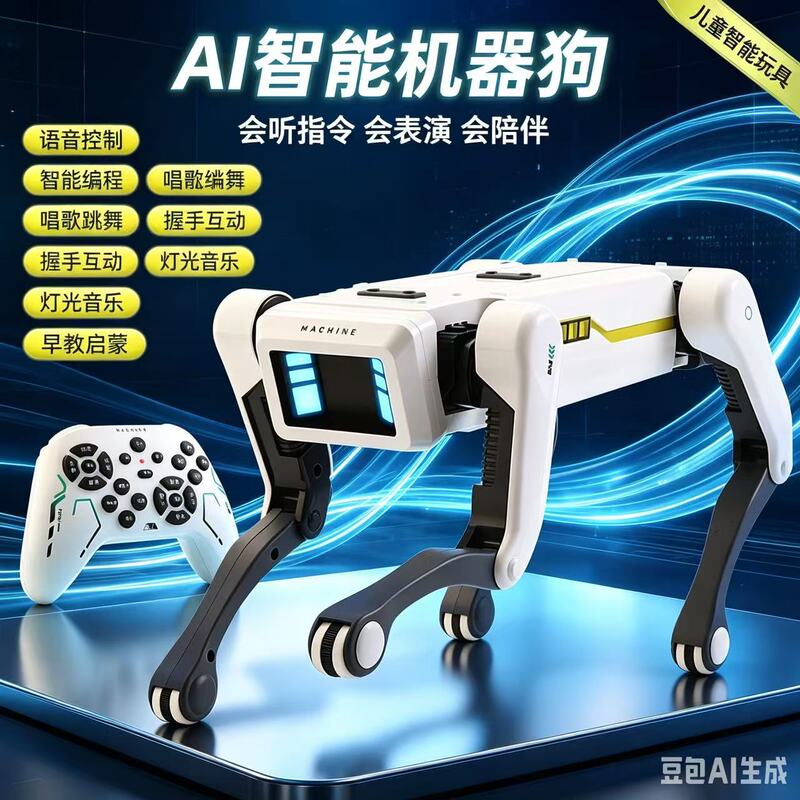 2026 Douyin Hot-Selling Ai Intelligent Conversation Robot Dog That Can Make Phone Calls, Smart Remote Control, Voice Programming, Mechanical Dog