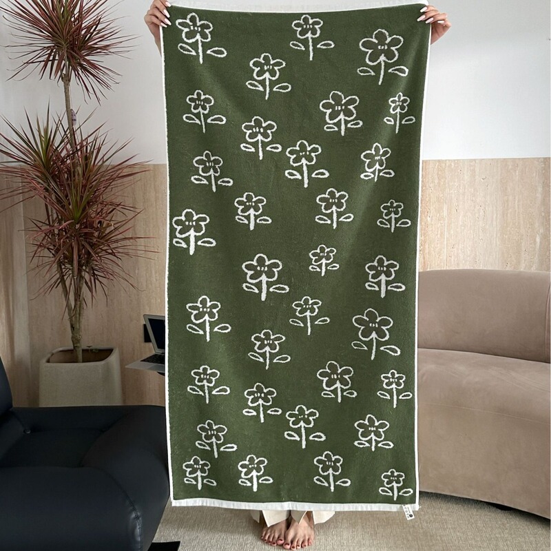 Autumn and Winter new long-staple cotton flower series bathroom towel Class A cotton bathroom absorbent towel bath towel manufacturer
