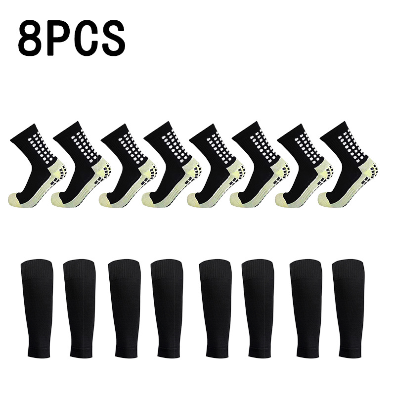 8-Piece Set of Meike Duo's Best-Selling Compression Leggings, Sports Sweat-Absorbent Leggings, Calf Socks, Non-Slip Football Socks