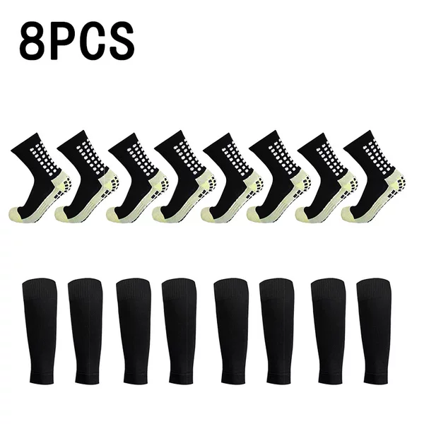 8-Piece Set of Meike Duo's Best-Selling Compression Leggings, Sports Sweat-Absorbent Leggings, Calf Socks, Non-Slip Football Socks
