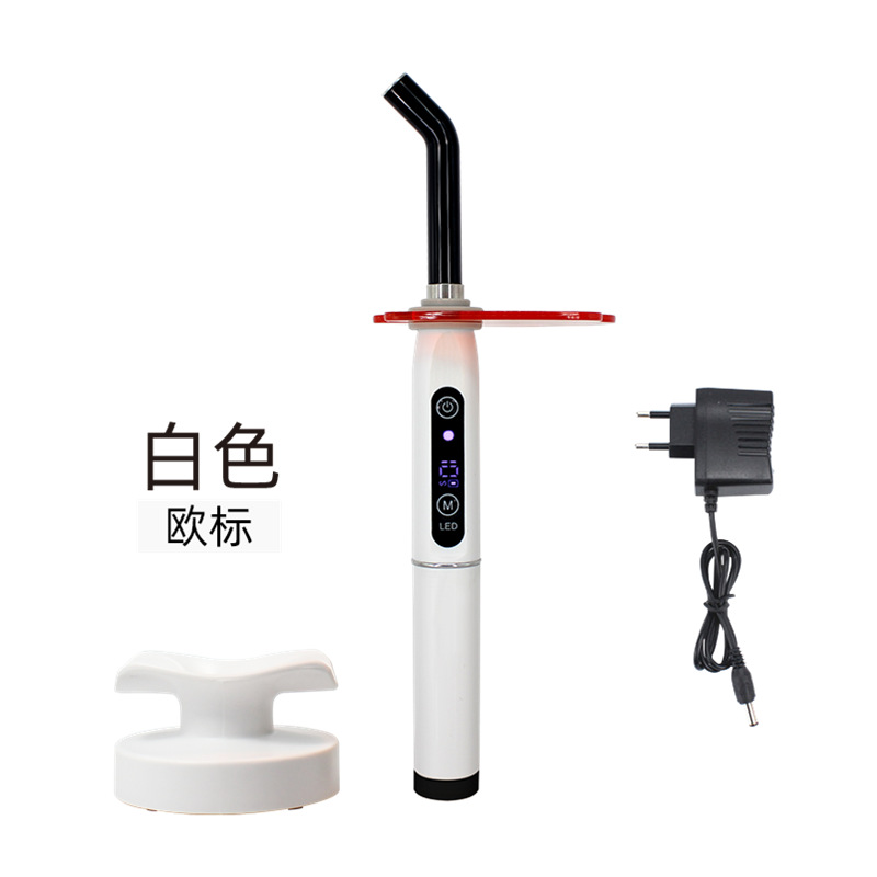 Máquina de fotocurado dental, máquina de curado de resina fotosensible LED oral, lámpara de fotocurado de alta potencia de doble uso enchufable y con luz de color.